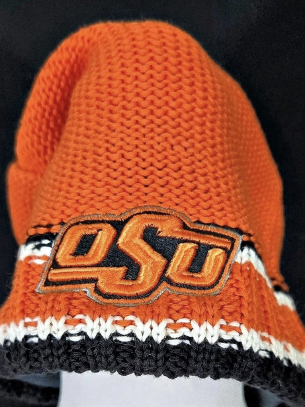 Orange & Black OSU Cowboys Knit Beanie Like New